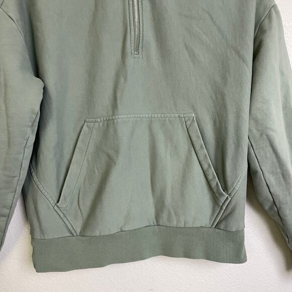 Rag & Bone Quarter Zip Pullover Womens XS Green Sweatshirt Long Sleeve Outdoors - Picture 4 of 9